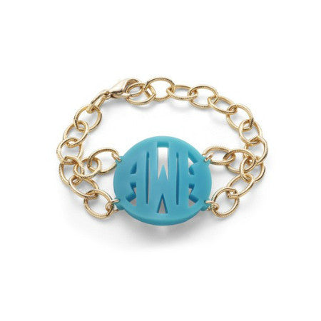 Isobel Acrylic Block Monogram Bracelet