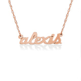Gold Mini Nameplate Necklace by Jane Basch