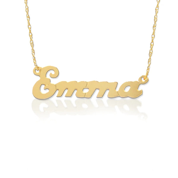 Small Script Nameplate Necklace by Jane Basch