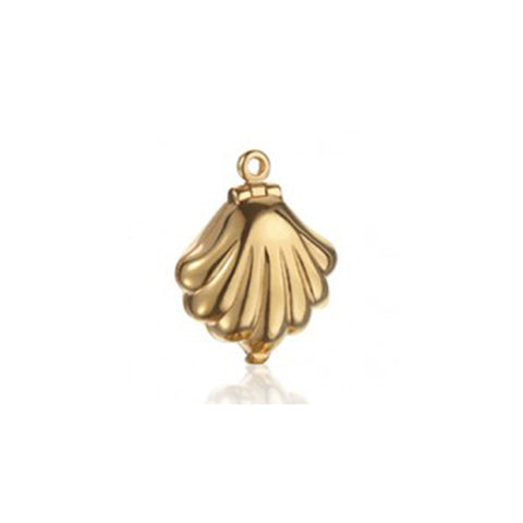 Clam Shell Bracelet Charm in Gold Vermeil