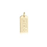 Nantucket Luggage Tag Charm in Gold Vermeil by Jet Set Candy