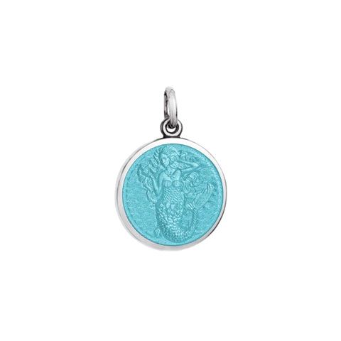 Small Colby Davis Mermaid Charm in Light Blue