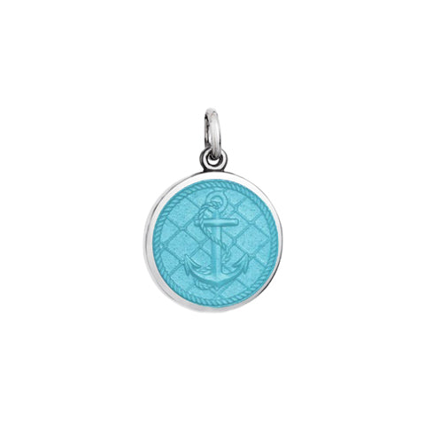 Small Colby Davis Anchor Charm in Light Blue