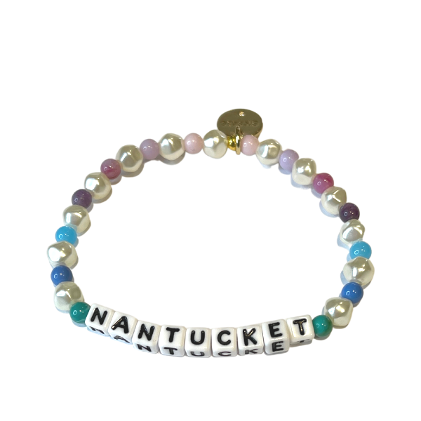Little Words Project Nantucket Pearl And Cool Color Bead Bracelet