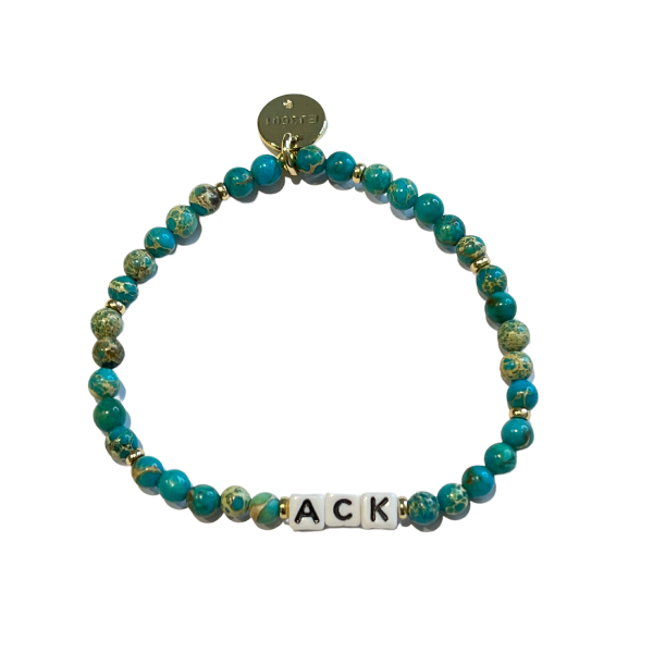 Little Words ACK Aquamarine Stone Bracelet