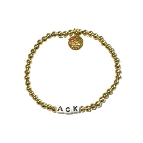 Little Words Project ACK Gold Bead Bracelet