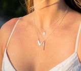 Lock Charm Necklace in Silver by Skar Jewelry