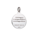 Medium Colby Davis Compass Charm in Light Green