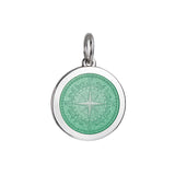 Medium Colby Davis Compass Charm in Light Green