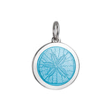 Medium Colby Davis Sanddollar Charm in Light Blue