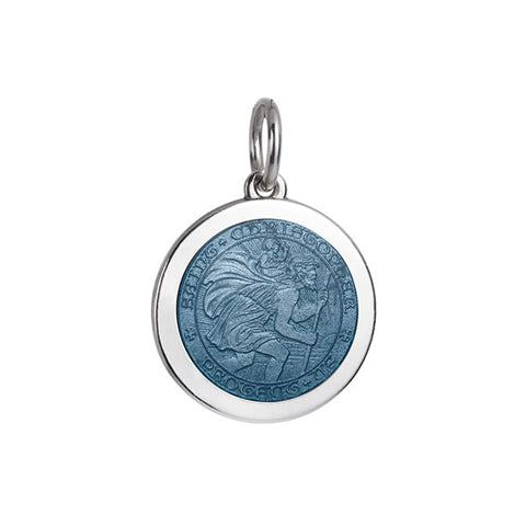 Medium Colby Davis St. Christopher Charm in Gray