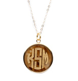 Acrylic Vineyard Round Monogram Pendant