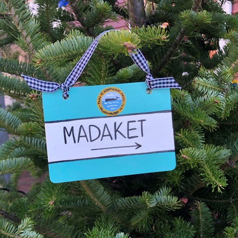 "Madaket" Nantucket Street Sign Ornament