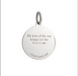 Small Colby Davis Mermaid Charm in Light Blue