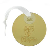 Mirrored Baby's First Christmas Ornament