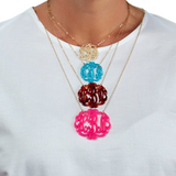 Acrylic Script Monogram Necklace by Moon and Lola