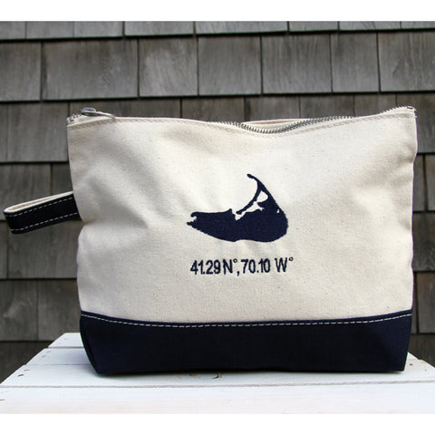 Island Make Up Bag in Navy