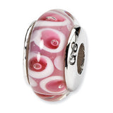 Pink Dot Glass Bead