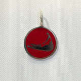 Small Enamel Nantucket Island Charm in Red