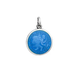 Small Colby Davis St. Christopher Charm in French Blue