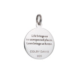 Small Colby Davis Compass Charm in Light Green