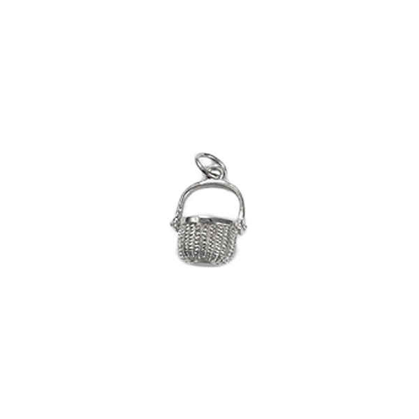 Nantucket Basket Bracelet Charm in Sterling Silver
