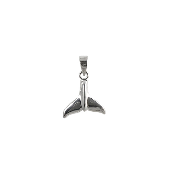 Whale Tail Bracelet Charm in Sterling Silver