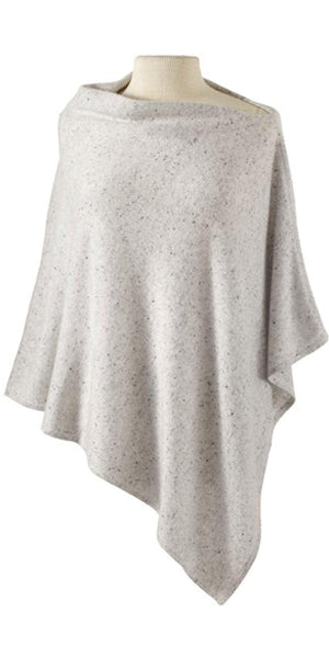 Cashmere Cape in Salt & Pepper