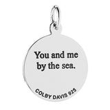 Small Colby Davis Scallop Charm in White