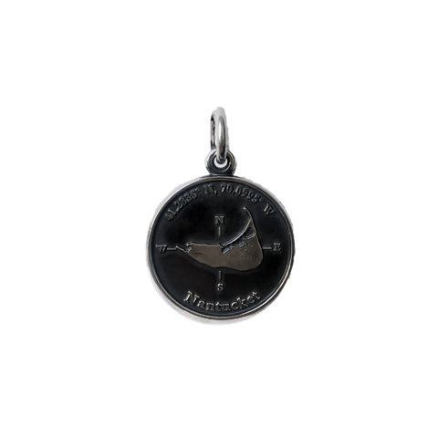 Small Colby Davis Nantucket Charm in Oxidized Silver
