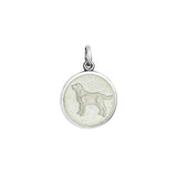 Small Colby Davis Dog Charm in White