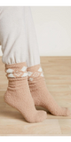 Barefoot Dreams Patterned Sock Set in Soft Camel/Cream