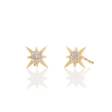 Starburst Pave Studs in Gold