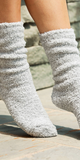 Barefoot Dreams Heathered Socks in Stone