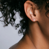 Lightning Bolt Studs in Silver