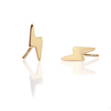 Lightning Bolt Studs in Gold