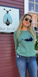 Nantucket Island Cashmere Sweater in Aspen  lol