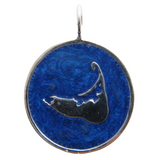 Large Enamel Island Charm in Pearlized Navy