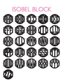 Acrylic Isobel Block Monogram Bracelet by Moon & Lola