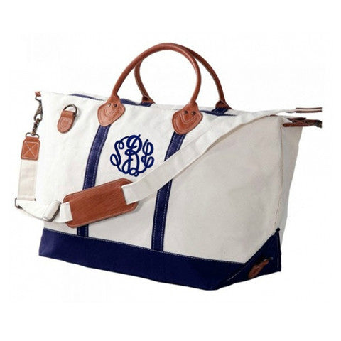 Weekender Duffle with Navy Trim