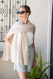 Cashmere Travel Wrap in Oatmeal