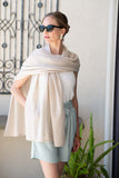 Cashmere Lightweight Travel Wrap in Oatmeal