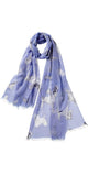 Amici Featherweight Cashmere Scarf in Sky
