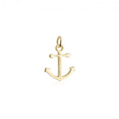 Nantucket Anchor Coordinates Bracelet Charm in Gold Vermeil