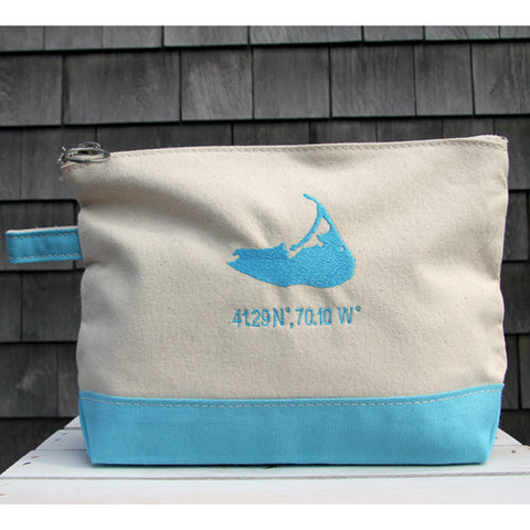 Island Make Up Bag in Baby Blue