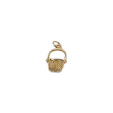 Nantucket Basket Bracelet Charm in 14kt Gold