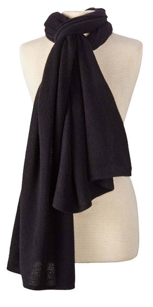 Cashmere Lightweight Travel Wrap in Black