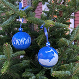 Blue With White Nantucket Island Ornament