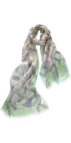 Cavello Featherweight Cashmere Scarf in Celadon