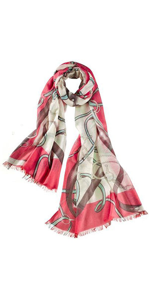 Cavello Featherweight Cashmere Scarf in Strawberry